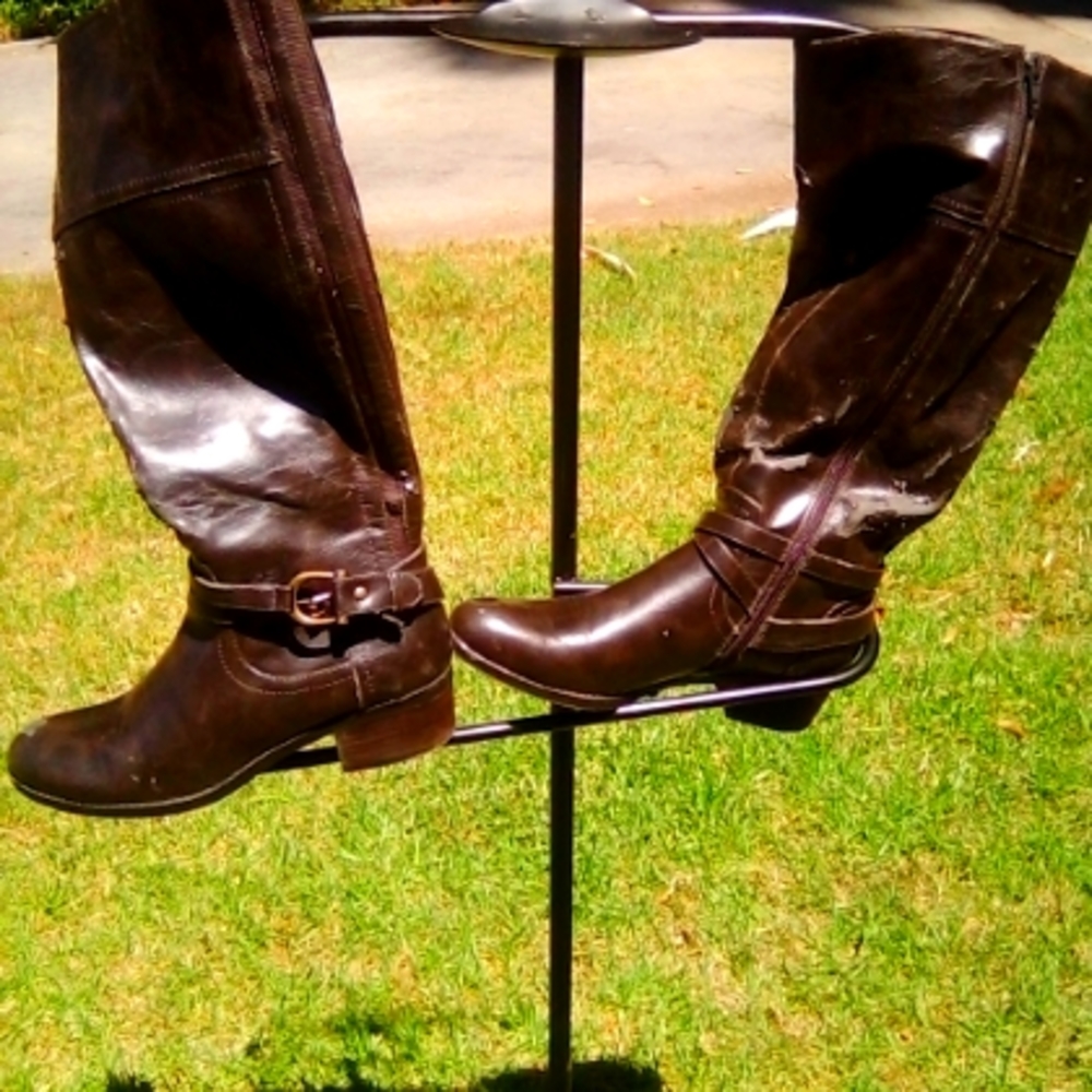 Brown π€ Riders Boots Size 6 M/WC Man MADE - Picture 1 of 6